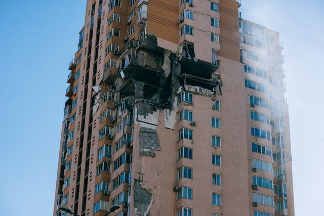 Kyiv Apartment Bombing by Russia - Photo by Julia Rekamie on Unsplash