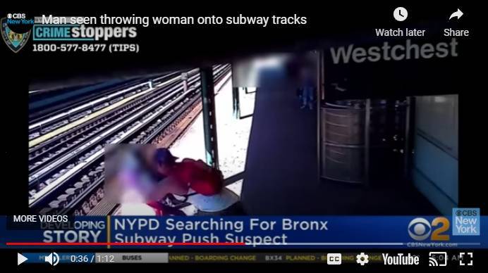 New York Man Tosses Woman on Subway Tracks New York Man Tosses Woman on Subway Tracks